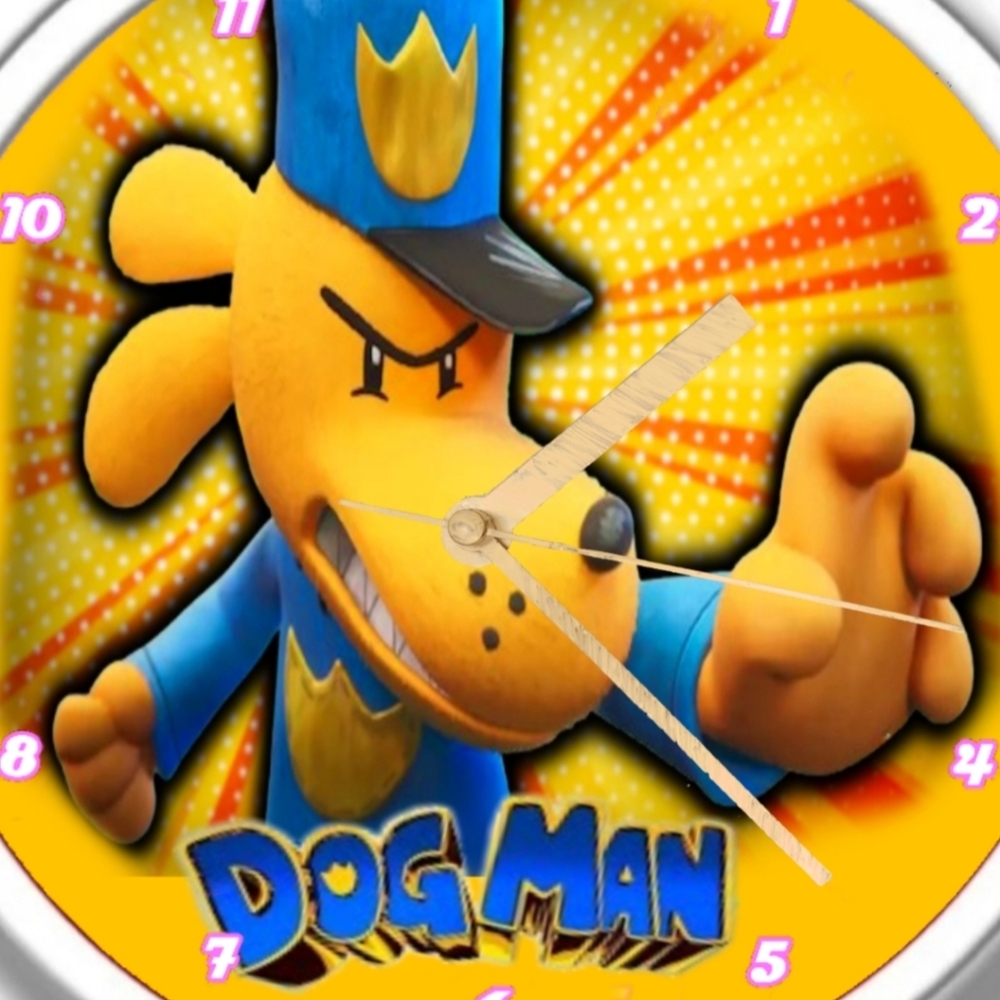 Dog Man clock